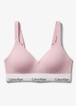 Calvin Klein Dames Bralette met logoband in de kleur Hawaii Orchid-MSD