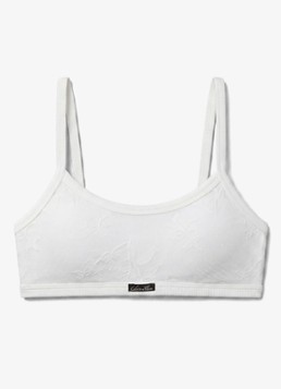 Calvin Klein Dames Bralette met logo in de kleur Wit