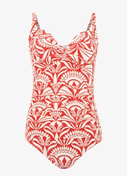 Phase Eight Dames Tile badpak met print in de kleur Rood