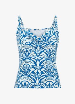 Phase Eight Dames Tile bikinitop met print in de kleur Blauw