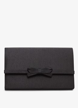 Phase Eight Dames Grosgrain clutch met afneembare schouderriem in de kleur Zwart