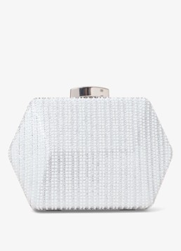 Phase Eight Dames Clutch met strass in de kleur Zilver