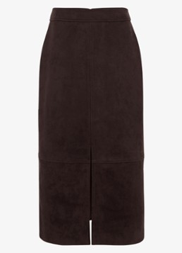 Phase Eight Dames Elodie midi rok met split in de kleur Bruin