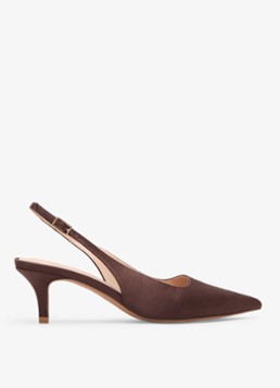 Phase Eight Dames Slingback van satijn in de kleur Bruin