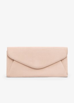 Phase Eight Dames Clutch van suède met afneembare schouderriem in de kleur Creme