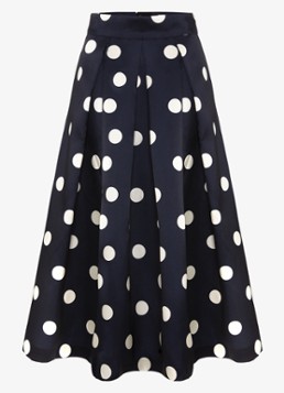 Phase Eight Dames Celeste midi rok met stippenprint in de kleur Blauw