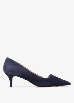 Phase Eight Dames Pump van geitensuède in de kleur Donkerblauw