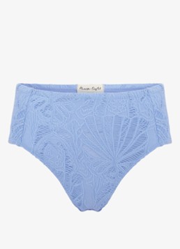 Phase Eight Dames High waisted bikinislip met broderie in de kleur Lichtblauw