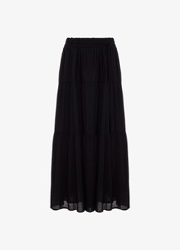 Phase Eight Dames Alva maxi rok met plooien in de kleur Zwart