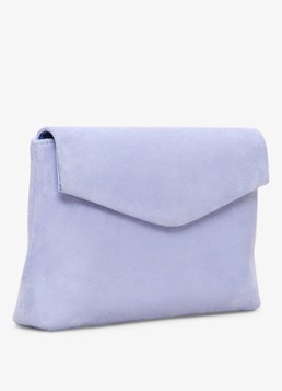 Phase Eight Dames Clutch van suède met afneembare schouderriem in de kleur Paars