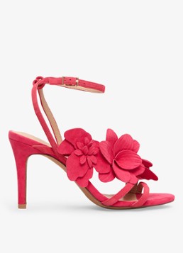 Phase Eight Dames Sandalette van geitensuède met applicatie in de kleur Roze