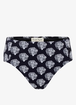 Phase Eight Dames Shell bikinislip met print in de kleur Donkerblauw