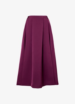 Phase Eight Dames Sally maxi rok met plooien en split in de kleur Bordeauxrood