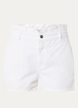 Dante 6 Heren Rosie high waist loose fit korte broek met steekzakken in de kleur Wit, maat: 42