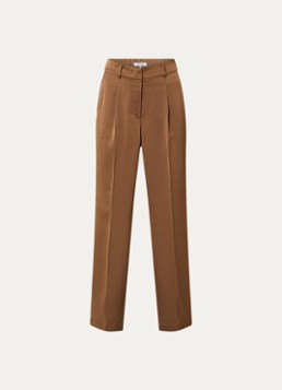 Dante 6 Dames Jules high waist wide fit pantalon van satijn in de kleur Cognac, maat: 42