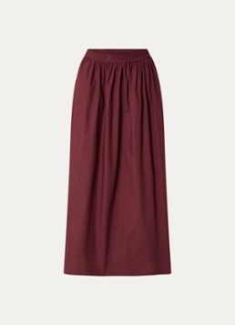 Dante 6 Dames Gisole mid waist maxi rok met split in de kleur Kastanjebruin, maat: 40