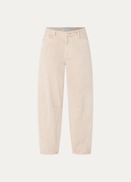 Dante 6 Dames Brave high waist barrel fit jeans met gekleurde wassing in de kleur Beige, maat: W 26