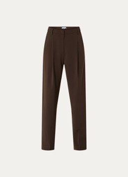 Dante 6 Dames Chad high waist loose fit broek met steekzakken in de kleur Donkerbruin, maat: 38