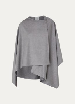 Dante 6 Dames Mirene cape met gemêleerd dessin in de kleur Grijsmele, maat: ONE SIZE