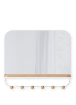 Umbra Estique wandspiegel met haken Wit - Deal