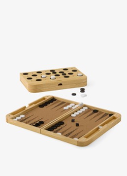 Umbra Blitz backgammon spel in de kleur Bruin, maat: 1maat