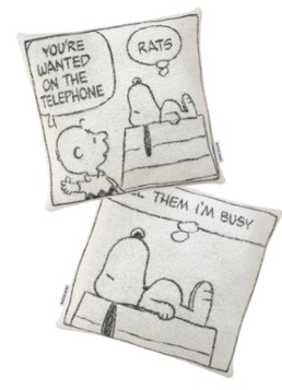 Maison Deux Peanuts sierkussenhoes 50 x 50 cm set van 2 Creme - Deal