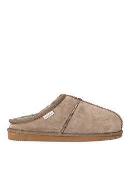 Shepherd Dames Bobo pantoffel van schapensuède in de kleur Taupe, maat: 39