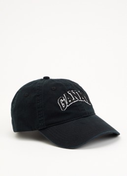 Ganni Dames Washed pet van canvas in de kleur Zwart, maat: XS/S
