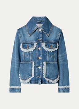 Ganni Dames Spijkerjas met klepzakken in de kleur Indigo, maat: 40