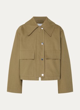 Ganni Dames Jack met klepzakken in de kleur Cognac, maat: M/L