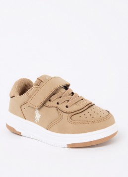Ralph Lauren Meisjes Master Court sneaker met logoborduring in de kleur Camel, maat: 24