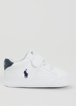 Ralph Lauren Jongens Theron babyslofje met logo in de kleur Wit, maat: 17