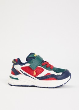 Ralph Lauren Meisjes Trackster 275 sneaker met mesh details en logo in de kleur Rood, maat: 23