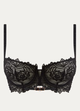 Simone Pérèle Dames Idole beugel bh van mesh met borduring in de kleur Zwart, maat: 85B