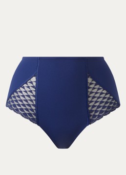 Simone Pérèle Dames Subtle shorty met details van kant in de kleur Donkerblauw, maat: 44