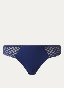 Simone Pérèle Dames Subtile slip met kant in de kleur Donkerblauw, maat: 36