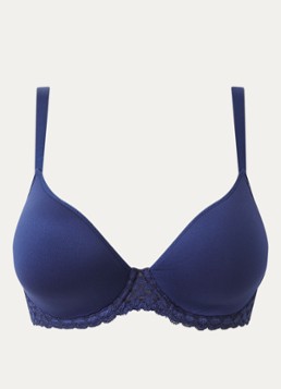 Simone Pérèle Dames Subtile voorgevormde beugel bh met kant in de kleur Donkerblauw, maat: 85F