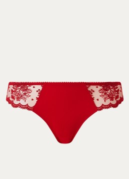 Simone Pérèle Dames Intrigue slip met mesh in de kleur Rood, maat: 42