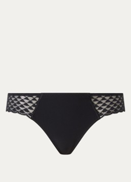 Simone Pérèle Dames Slip met opengewerkt dessin in de kleur Zwart, maat: 38