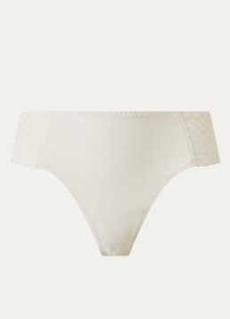 Simone Pérèle Dames Subtle shorty van kant in de kleur Gebroken wit, maat: 44