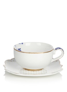 Pip Studio Royal White espressokopje en schotel 12,5 cl Wit - Deal