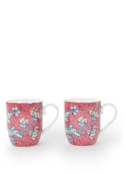 Pip Studio Flower Festival kopje 14,5 cl set van 2 Roze - Deal