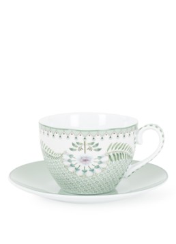 Pip Studio Lily & Lotus kop en schotel 28 cl Lichtgroen - Deal