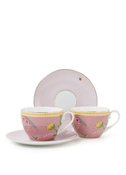 Pip Studio La Majorelle kop en schotel 28 cl set van 2 Roze - Deal