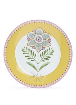 Pip Studio Lily & Lotus ontbijtbord 21 cm Okergeel - Deal