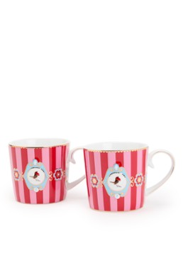 Pip Studio Love Birds espressokopje 19 cl set van 2 Rood - Deal
