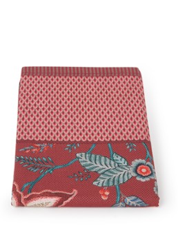 Pip Studio Flower Festival tafelkleed van katoen 250 x 150 cm Donkerrood - Deal