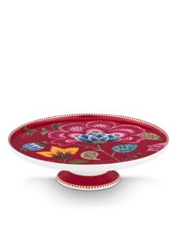 Pip Studio Blooming Tales Fantasy taartplateau 21 cm Donkerrood - Deal