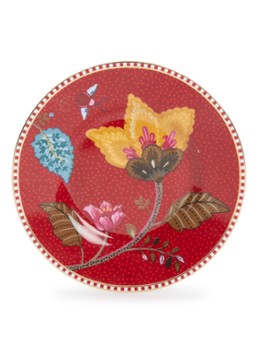 Pip Studio Blooming Tales Fantasy gebaksbordje Donkerrood - Deal