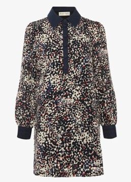 Phase Eight Dames Kristel mini tuniekjurk met stippenprint in de kleur Donkerblauw